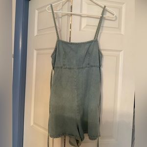 Blue denim romper. Barely worn - size 6